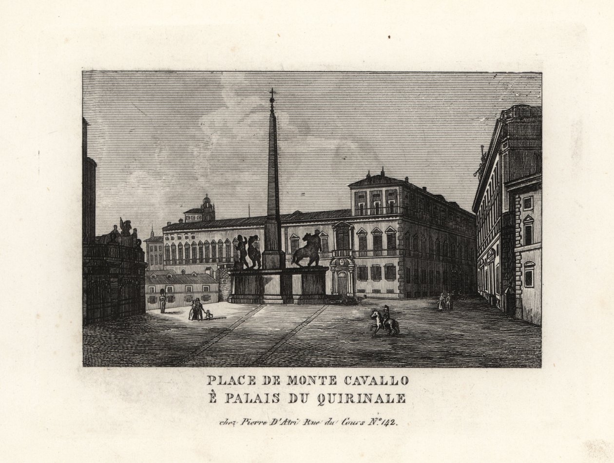 Ansicht des Quirinalspalastes und Platzes, Palazzo del Quirinale und Piazza del Quirinale, Rom von Unbekannt