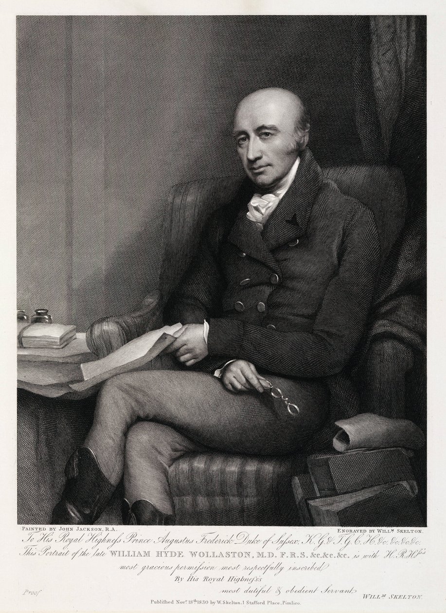 William Hyde Wollaston, englischer Chemiker und Metallurg, ca. 1810er von Unbekannt
