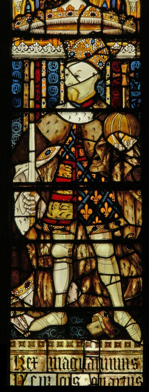 Fenster mit Darstellung von König Heinrich IV. (Buntglas) von Unbekannter Künstler