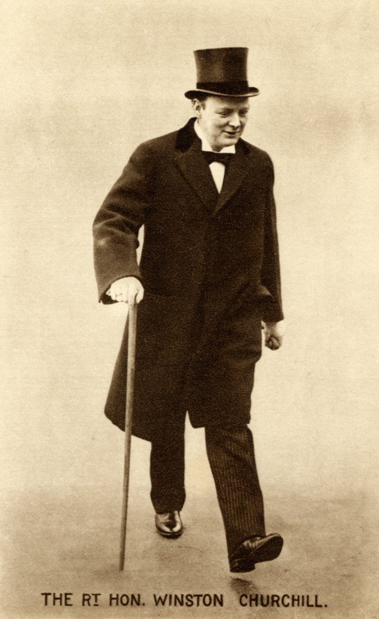 Winston Churchill besucht den Premierminister Herbert Henry Asquith am Montag, den 26. 1914 von Unbekannter Künstler