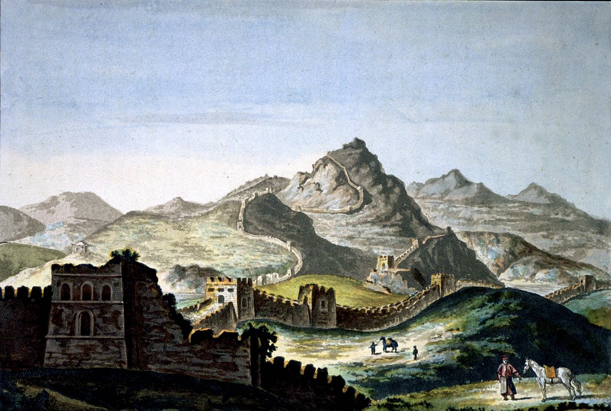 Die Große Mauer von China, ca. 1820 von Unbekannter Künstler