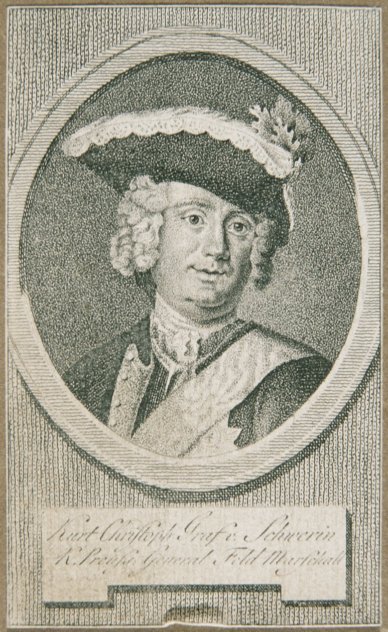 Der preußische Generalfeldmarschall Kurt Christoph Graf von Schwerin von Unbekannter Stecher
