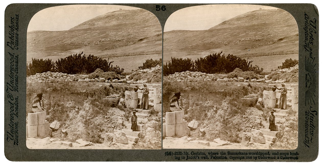 Berg Garizim, wo die Samariter verehrten, Palästina, 1900 von Underwood and Underwood