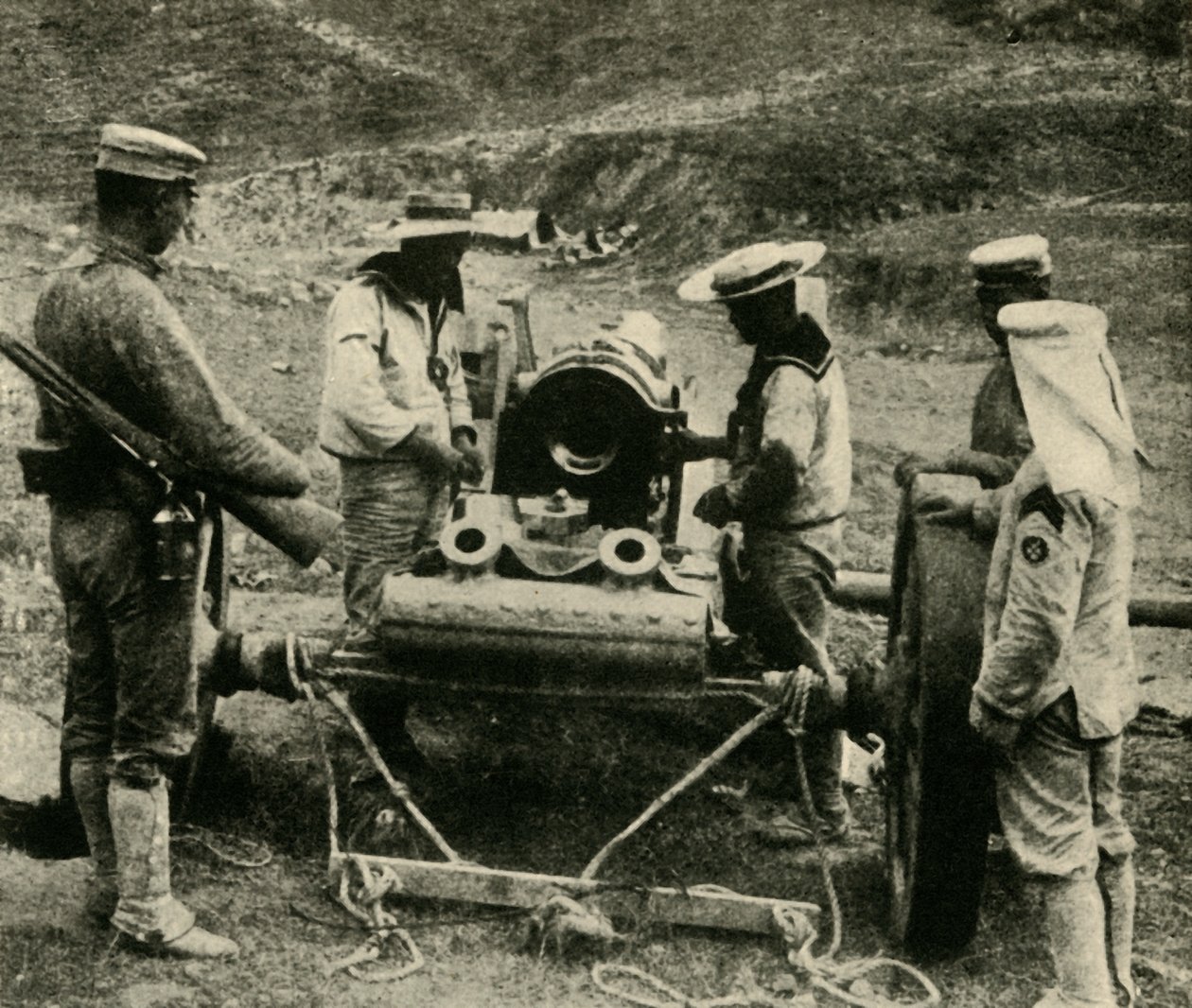 Unsere Verbündeten im Fernen Osten: Japanische Matrosen..., 1914-1918, ca. 1920 von Underwood and Underwood