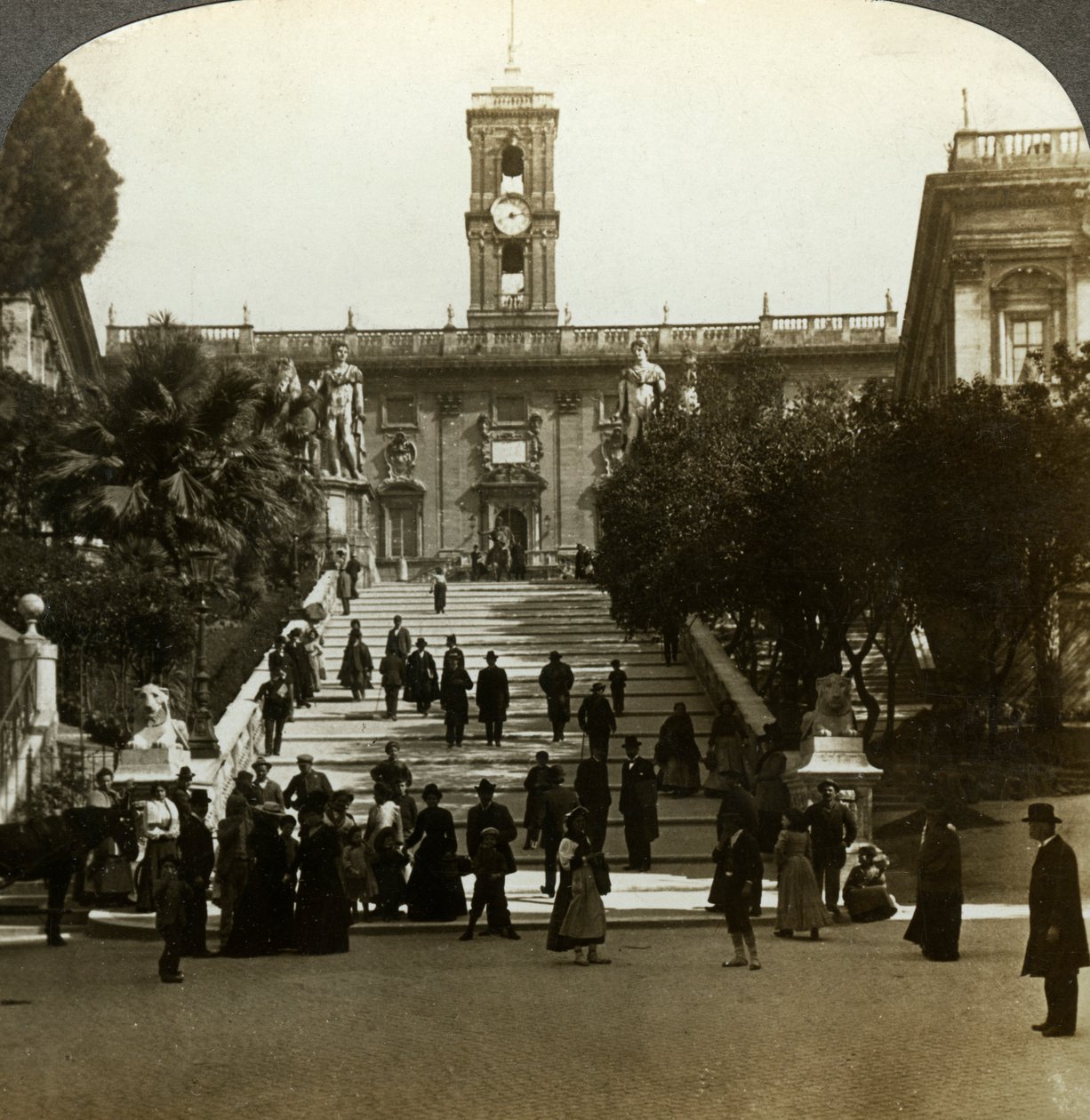 Senatorischer Palast, Piazza del Campidoglio, Kapitolinischer Hügel, Rom, Italien von Underwood and Underwood
