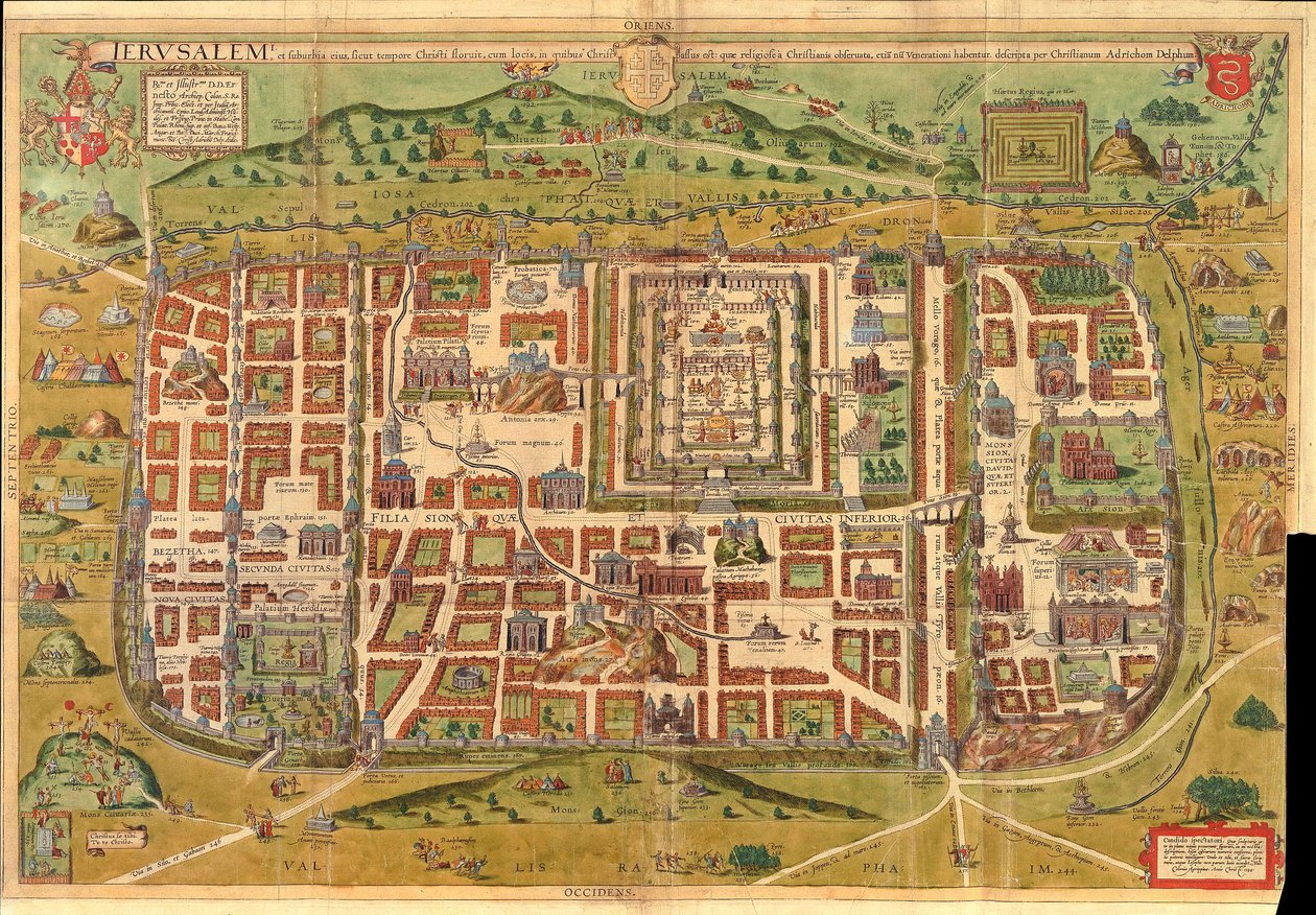 Karte von Jerusalem von Unbekannt Unbekannt