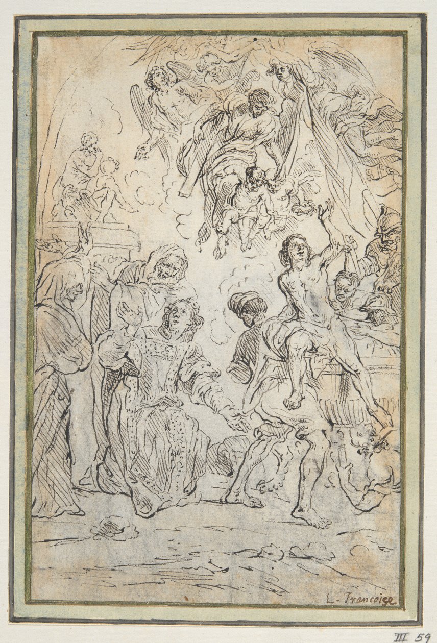 Martyrium des Heiligen Johannes des Täufers und des Heiligen Laurentius von Unknown