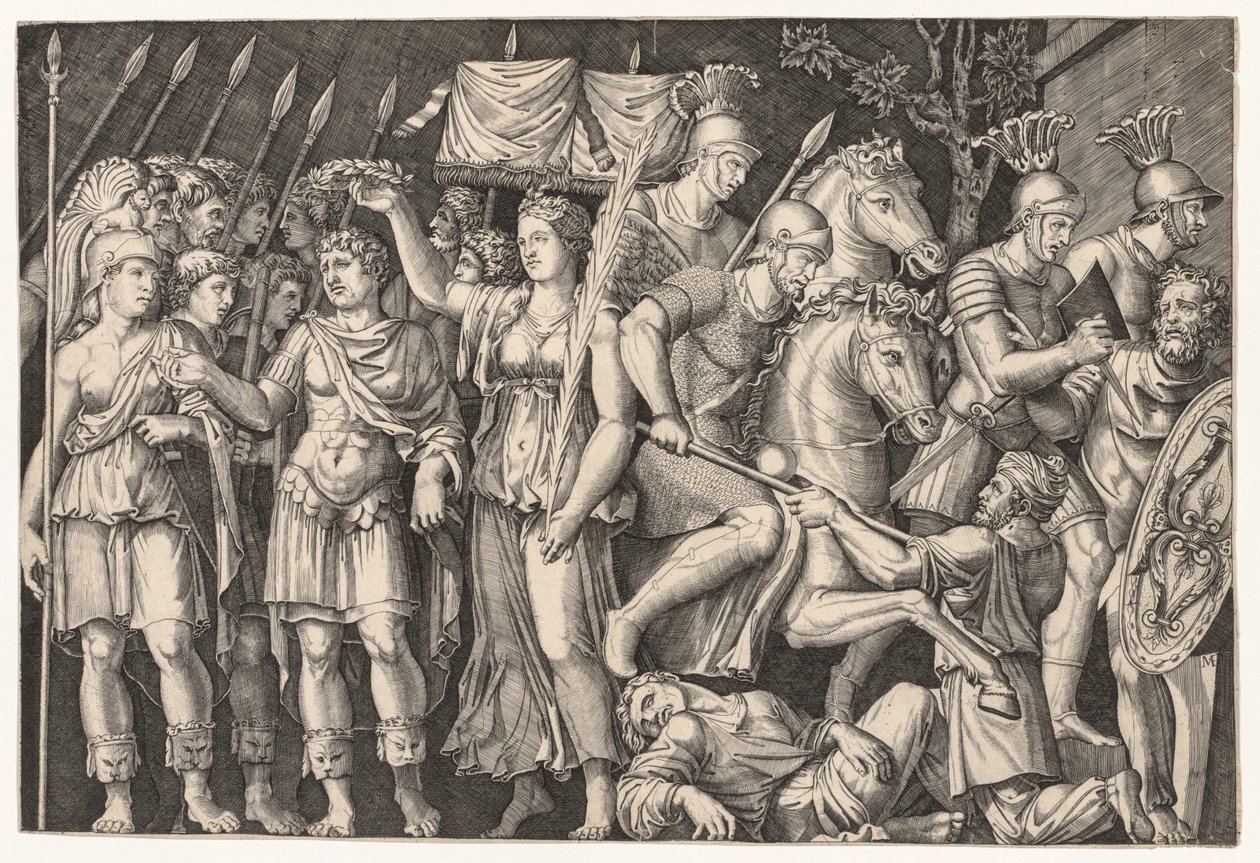 Speculum Romanae Magnificentiae: Trajan zwischen der Stadt des Sieges und Rom (Der Kaiser Trajan) von Unknown
