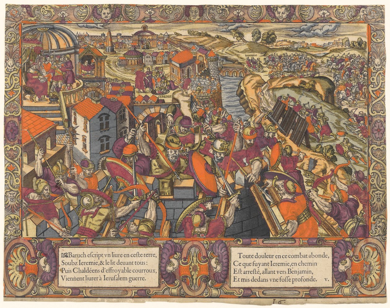 Die Geschichte von Jeremia: Baruch schreibt ein Buch unter Jeremia, die Chaldäer belagern Jerusalem, Jeremia wird in einen Graben geworfen (Jeremia 36-38) von Unknown
