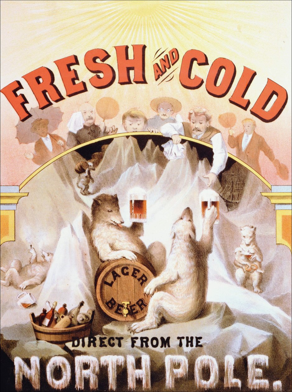 Werbeplakat für das Lagerbier. 19. Jahrhundert von Unknown Artist