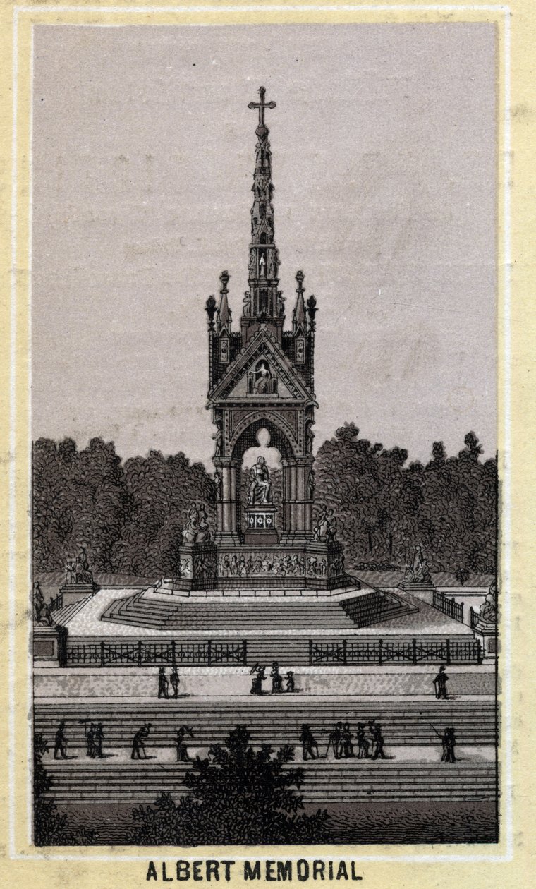 Albert Memorial, London, England. Chromolithographie Ende des 19. Jahrhunderts. von Unknown artist
