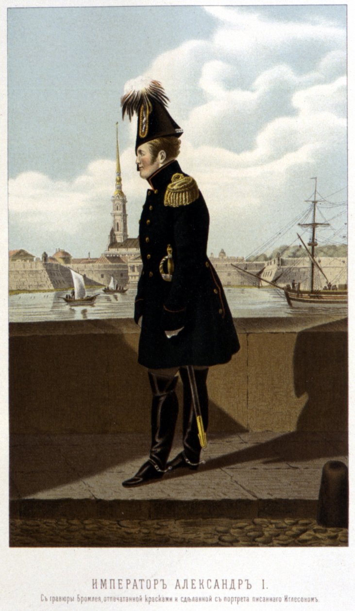 Alexander I. in St. Petersburg - in „Der Kaiser Alexander I.“ von Schilder von Unknown artist