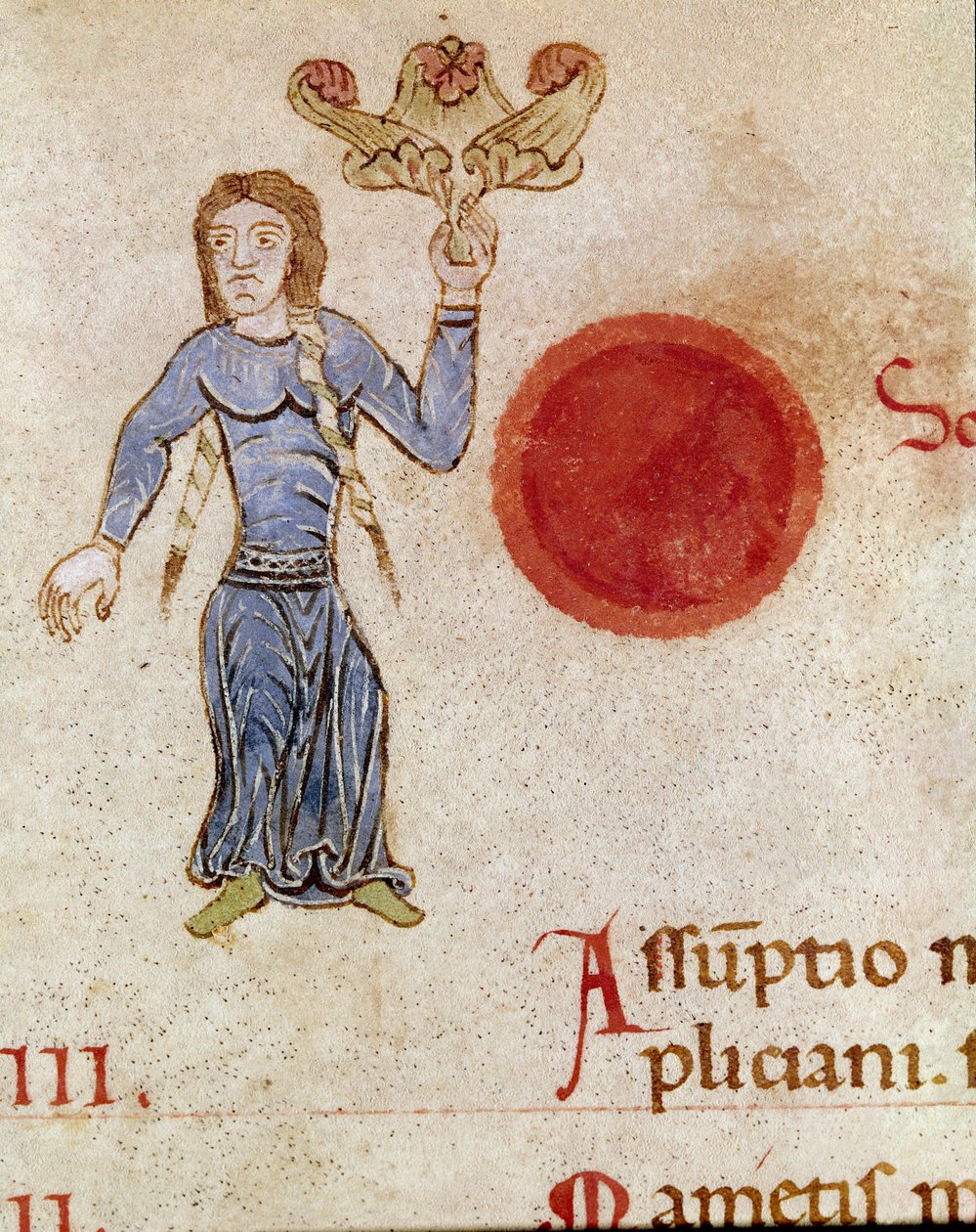 Allegorische Darstellung des Monats August (Miniatur) von Unknown artist