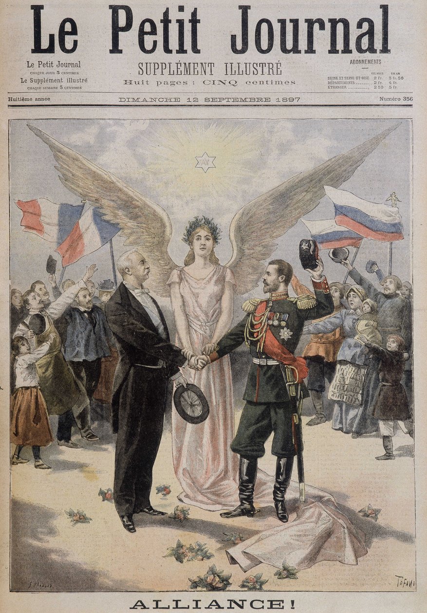 Allianz (zwischen Frankreich und Russland) - Titelblatt „Le Petit Journal“ vom 12. September von Unknown artist