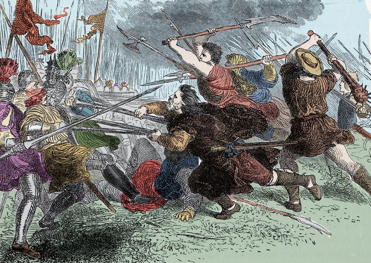 Arnold von Winkelried - Arnold von Winkelried (oder Arnold Winkelried) legendärer Held der Schweiz in der Schlacht von Sempach von Unknown artist