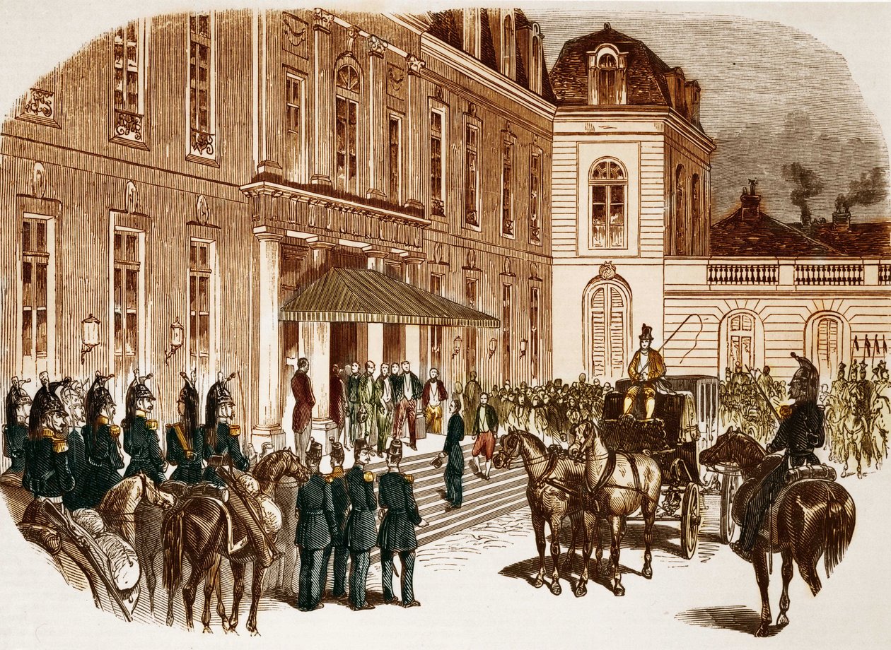 Ankunft von Louis Napoleon Bonaparte (Louis-Napoleon III) im Elysee nach seiner Wahl. von Unknown artist