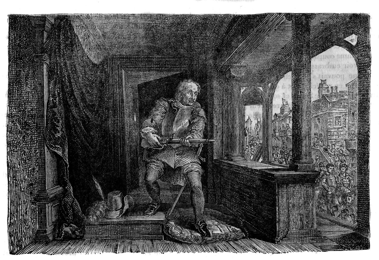 Ermordung von Jacques de Murray im 16. Jahrhundert, Halbbruder von Marie Stuart und unehelicher Sohn von Jakob V. von Schottland. von Unknown artist
