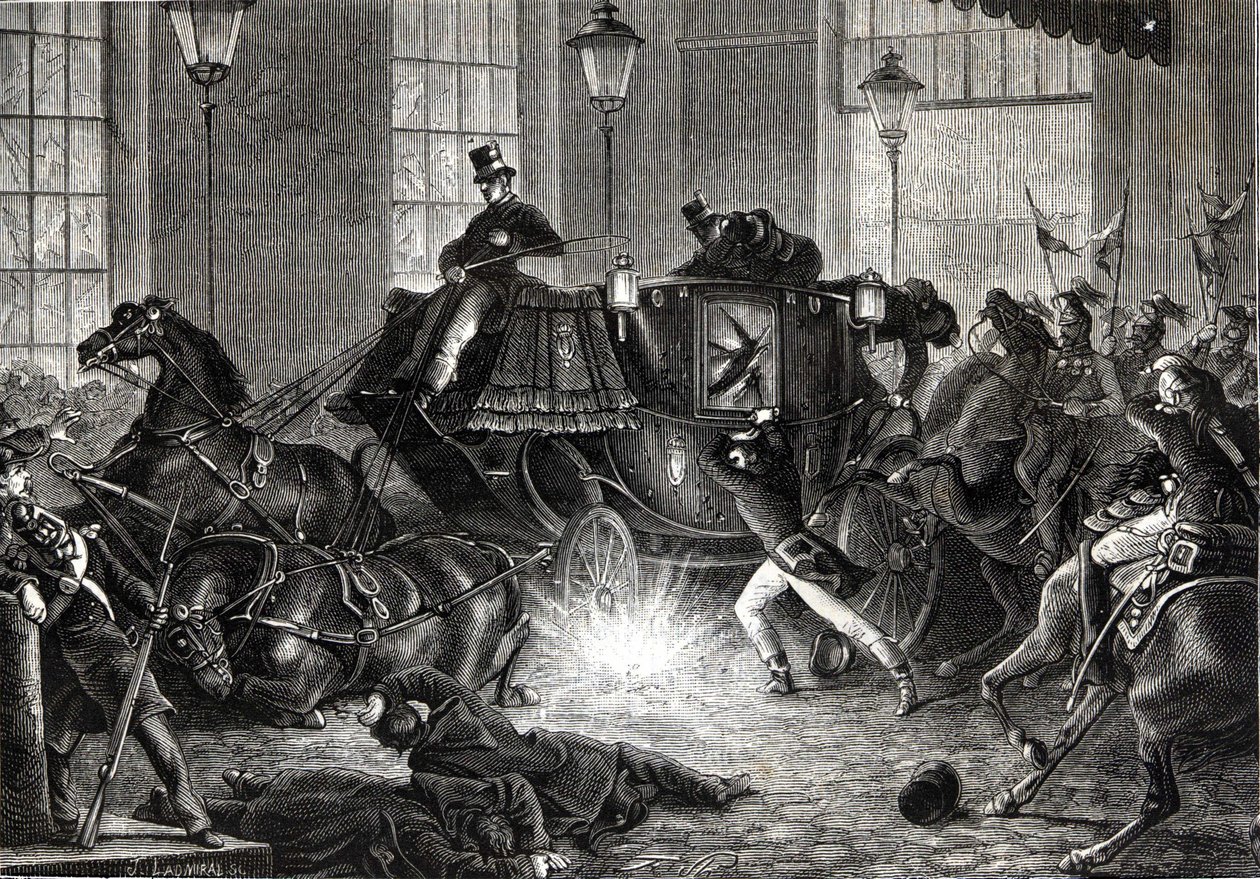 Attentat von Felice Orsini auf Napoleon III am 01.01.1858 - in „L