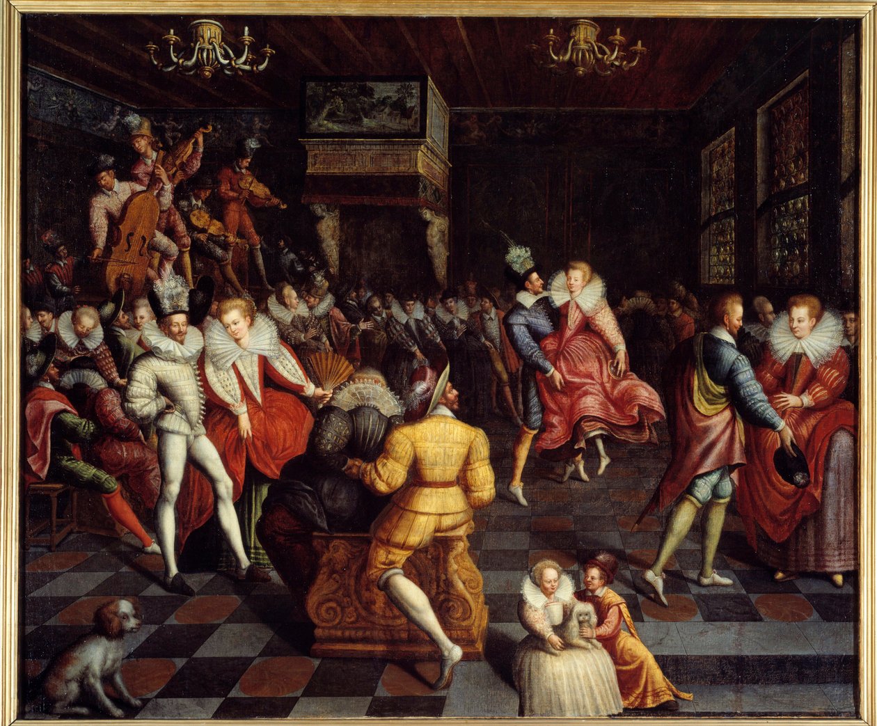 Ball am Hof von Valois Anonymes Gemälde. 16. Jahrhundert. Rennes, Musée des Beaux Arts von Unknown artist