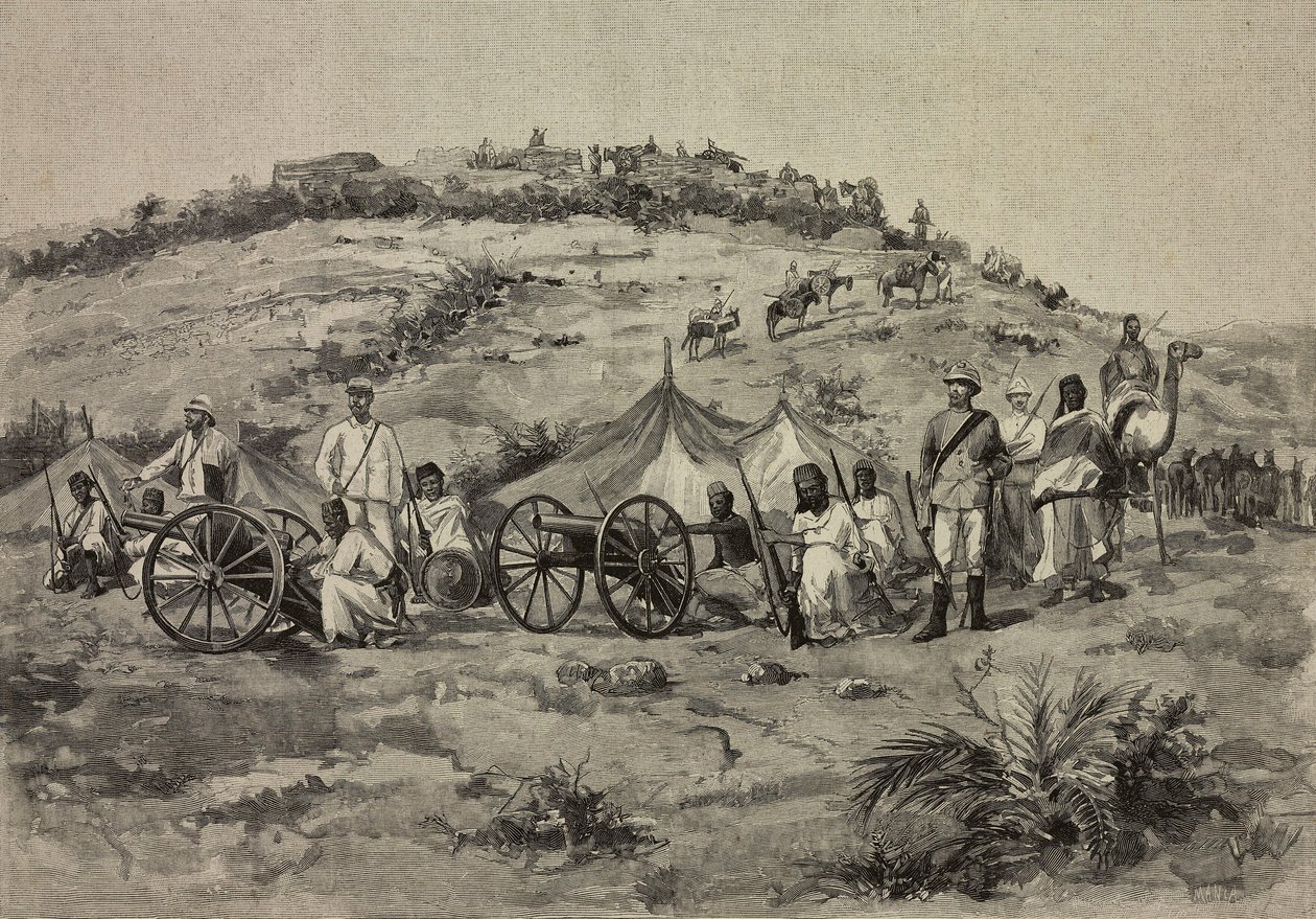Batterie von Federico Ciccodicola (1860-1924), Eritrea, Zeichnung von E X aus L