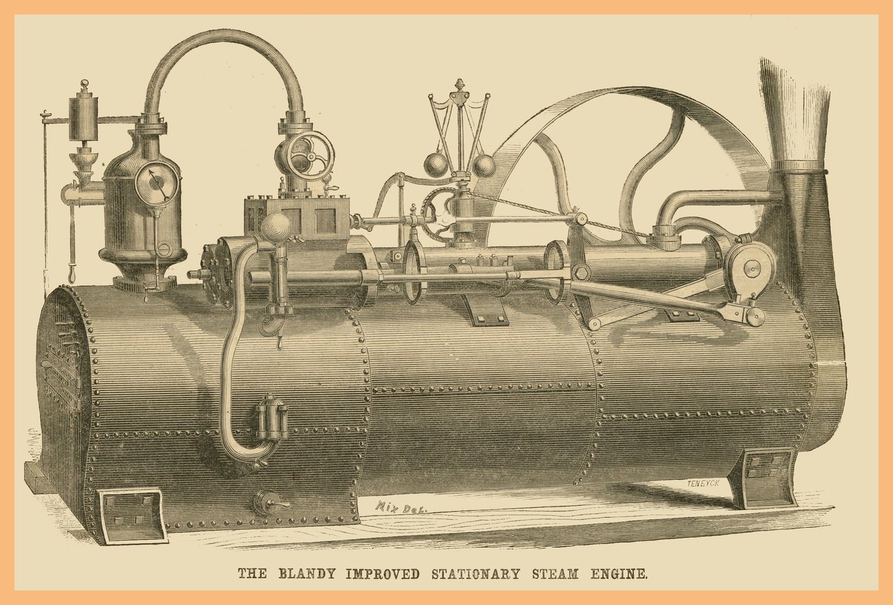 Blandy Verbesserte Stationäre Dampfmaschine von Unknown Artist
