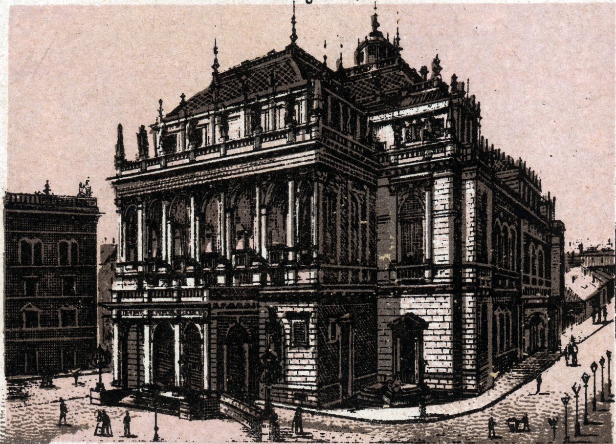 Budapest, Ungarn: Ansicht der Magyar Királyi Operaház (Oper). in „Die Welt illustriert 168 Ansichten“ Undatiert (spätes 19. Jahrhundert) von Unknown artist