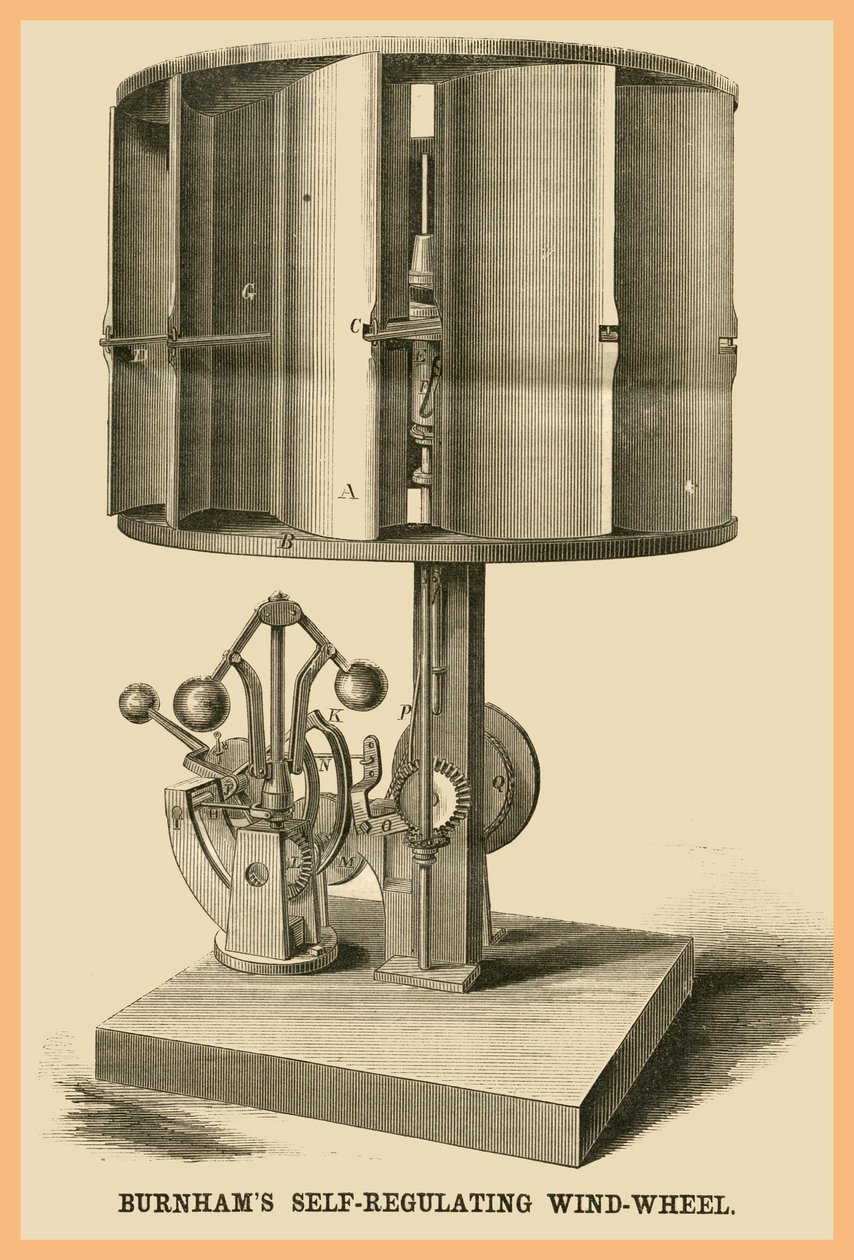 Burnhams Selbstregulierendes Windrad von Unknown Artist