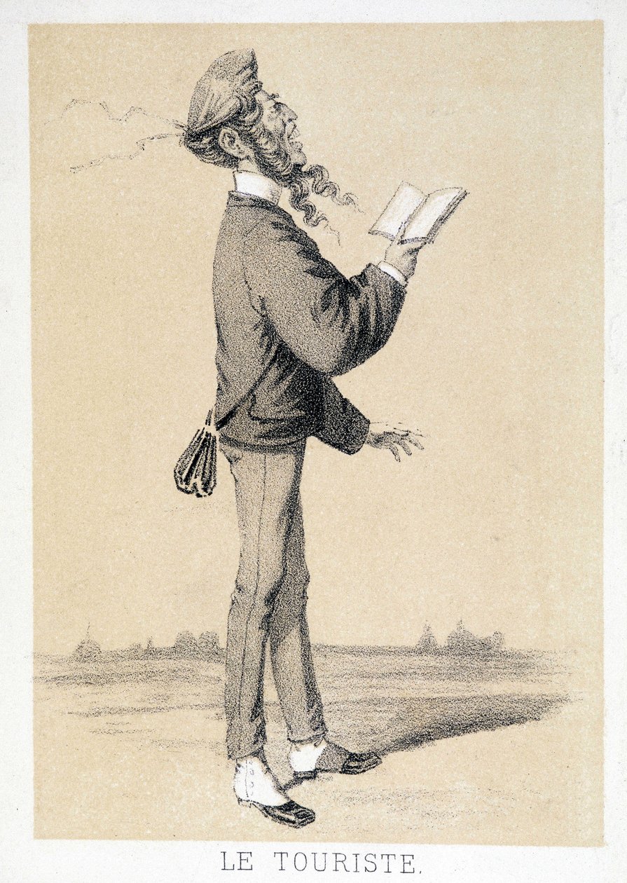 Karikatur eines englischen Touristen um 1866 von Unknown artist