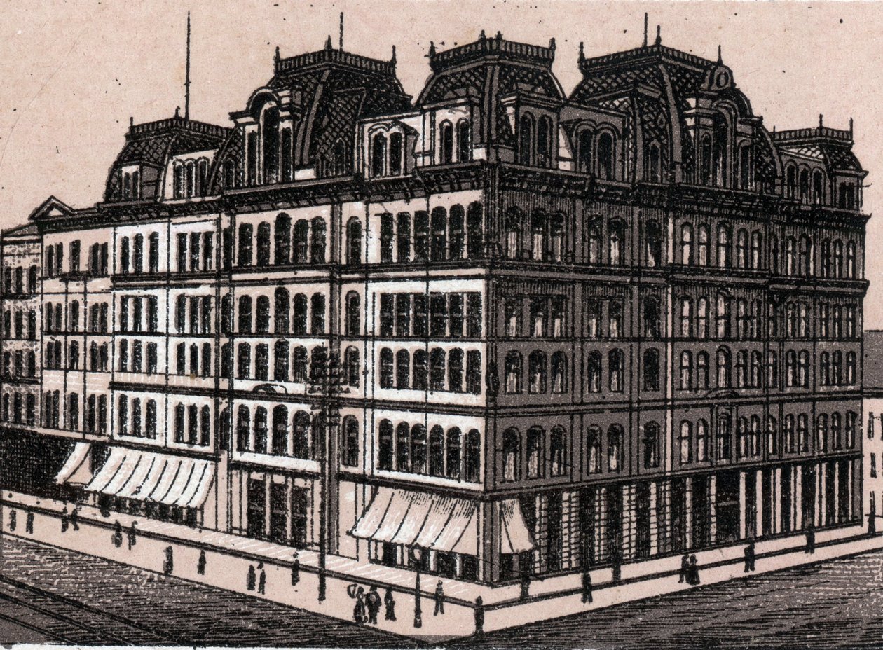 Chicago, USA: Blick auf Field, Leiter & Co. in „Die Welt illustriert 168 Ansichten“ (Ende des 19. Jahrhunderts) von Unknown artist