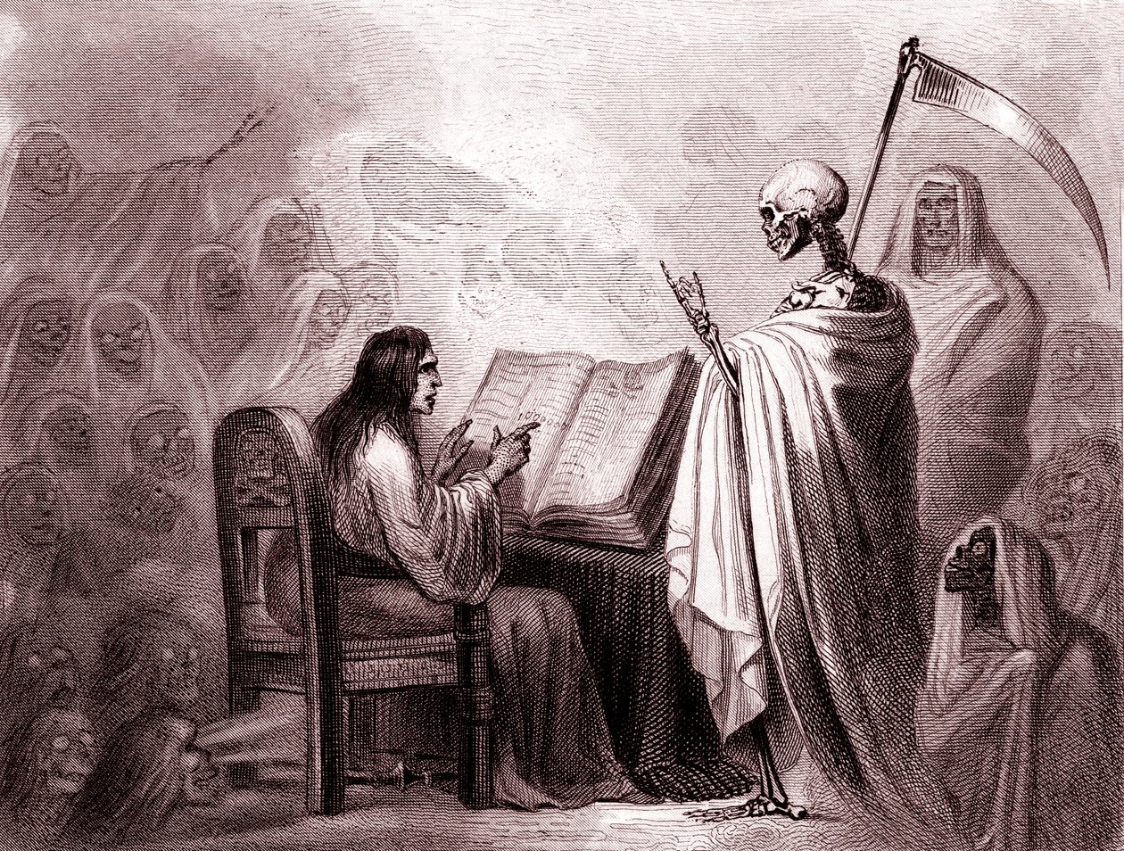 Cholera Morbus. Geißel des Todes und der Epidemien (Gravur) von Unknown Artist