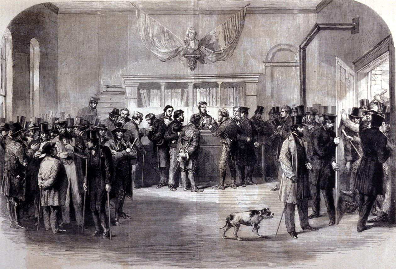 Bürgerkrieg (1861 - 1865), Amerikanischer Bürgerkrieg. Anti-Konskriptionsaufstände vor den Befreiungsbüros. New York von Unknown artist