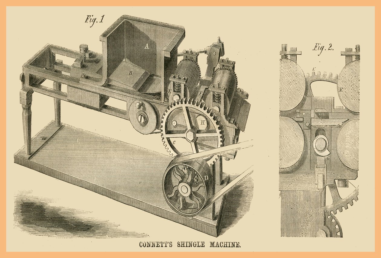 Connetts Schindelmaschine von Unknown Artist