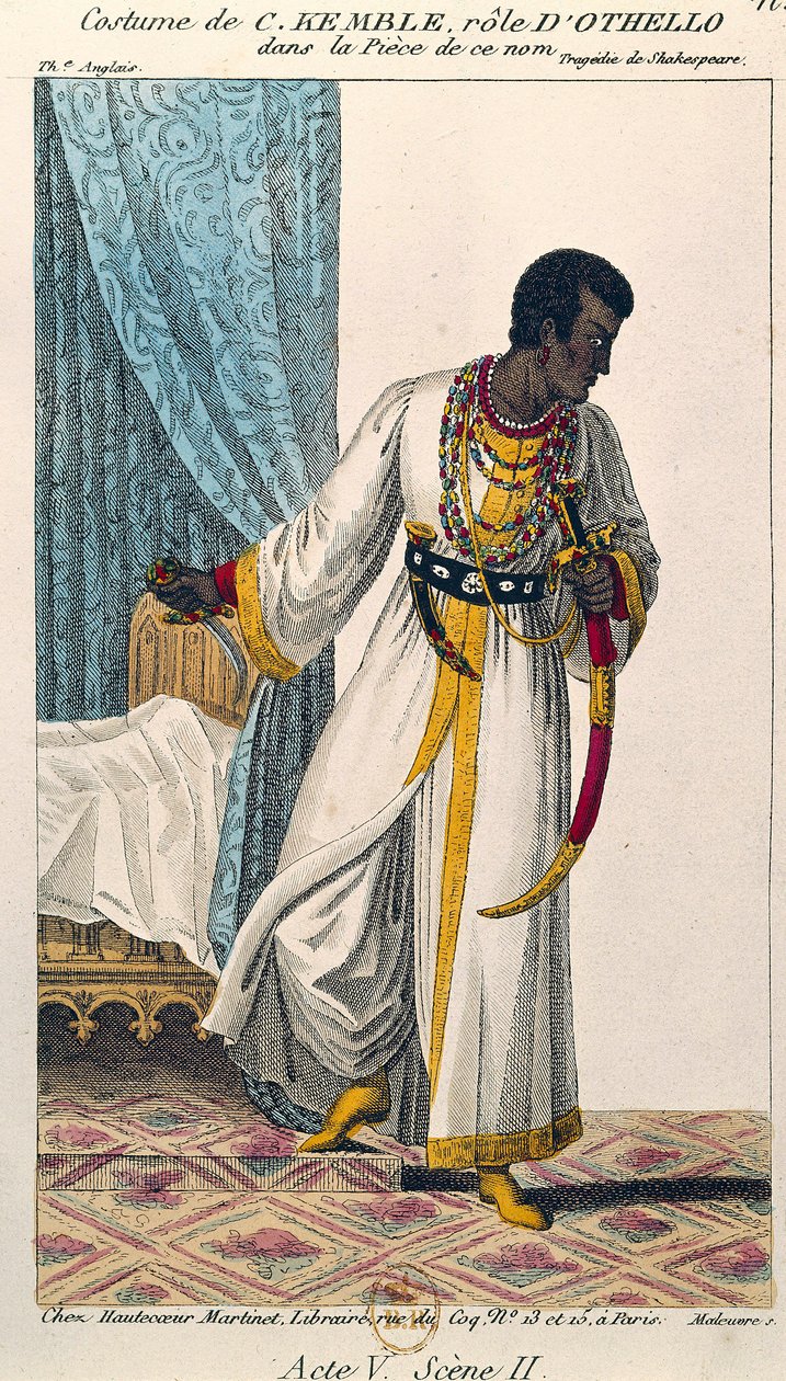 Kostüm von Komiker Charles Kemble in der Rolle des Othello von Unknown artist