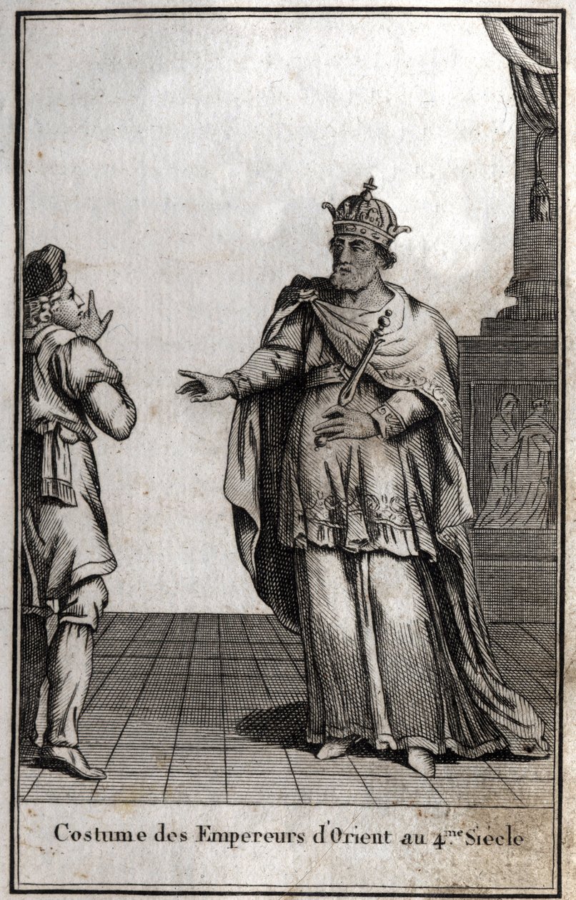 Kostüm der östlichen Kaiser im 4. Jahrhundert. Gravur in „Beaute de l