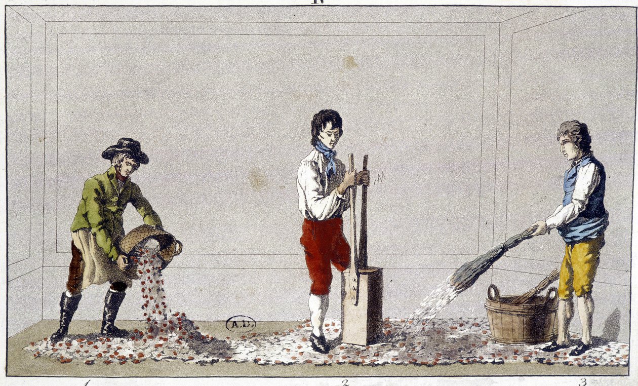 Dekoration: eine der Etappen des Bodenpflasters von Unknown artist
