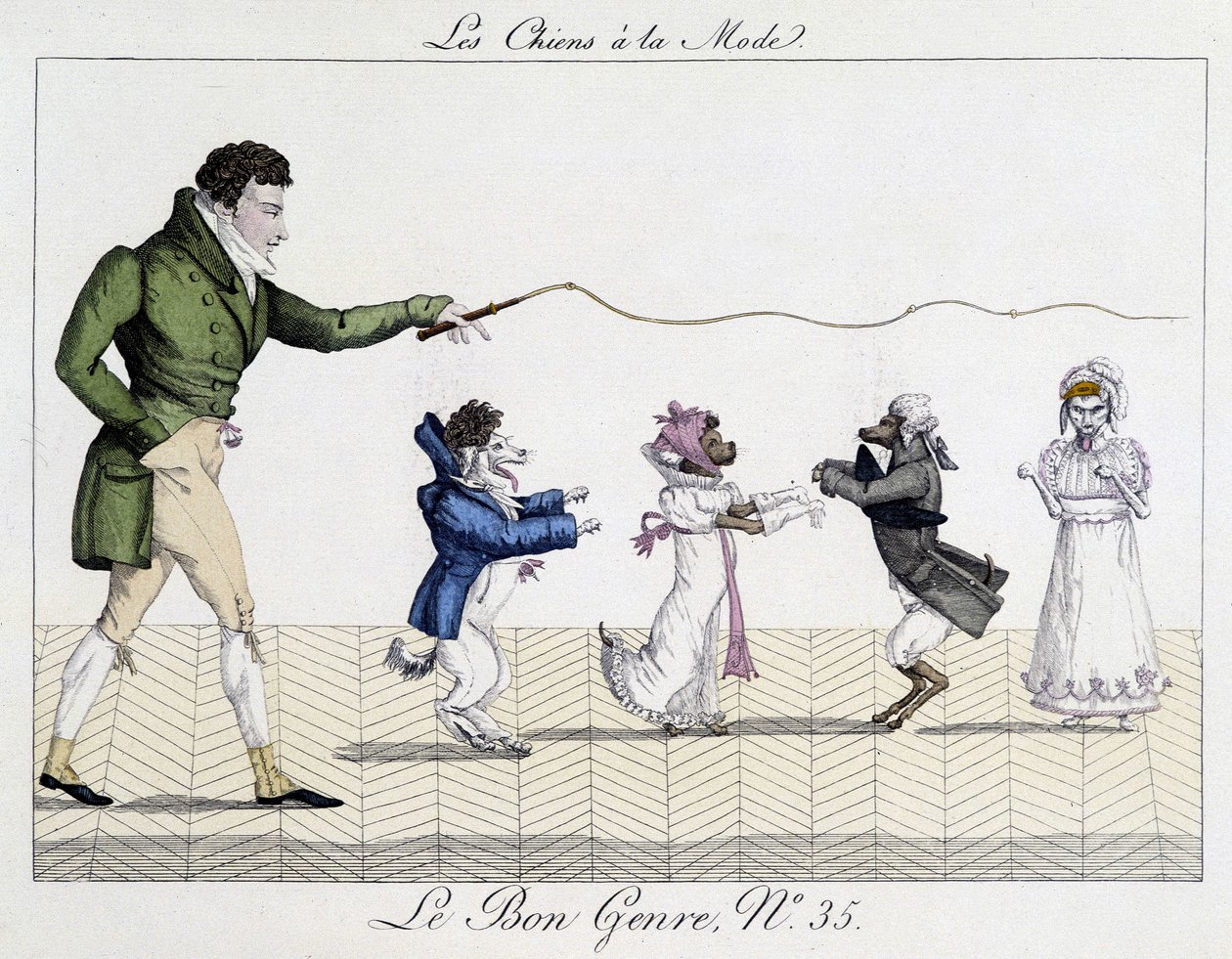 Hundedompteur - in "The Good Genre", Anfang des 19. Jahrhunderts von Unknown artist