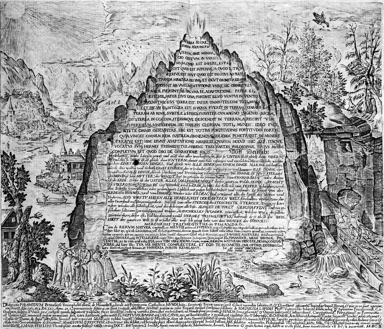 Gravur des „Amphitheatrum sapientiae aeternae“. von Unknown artist