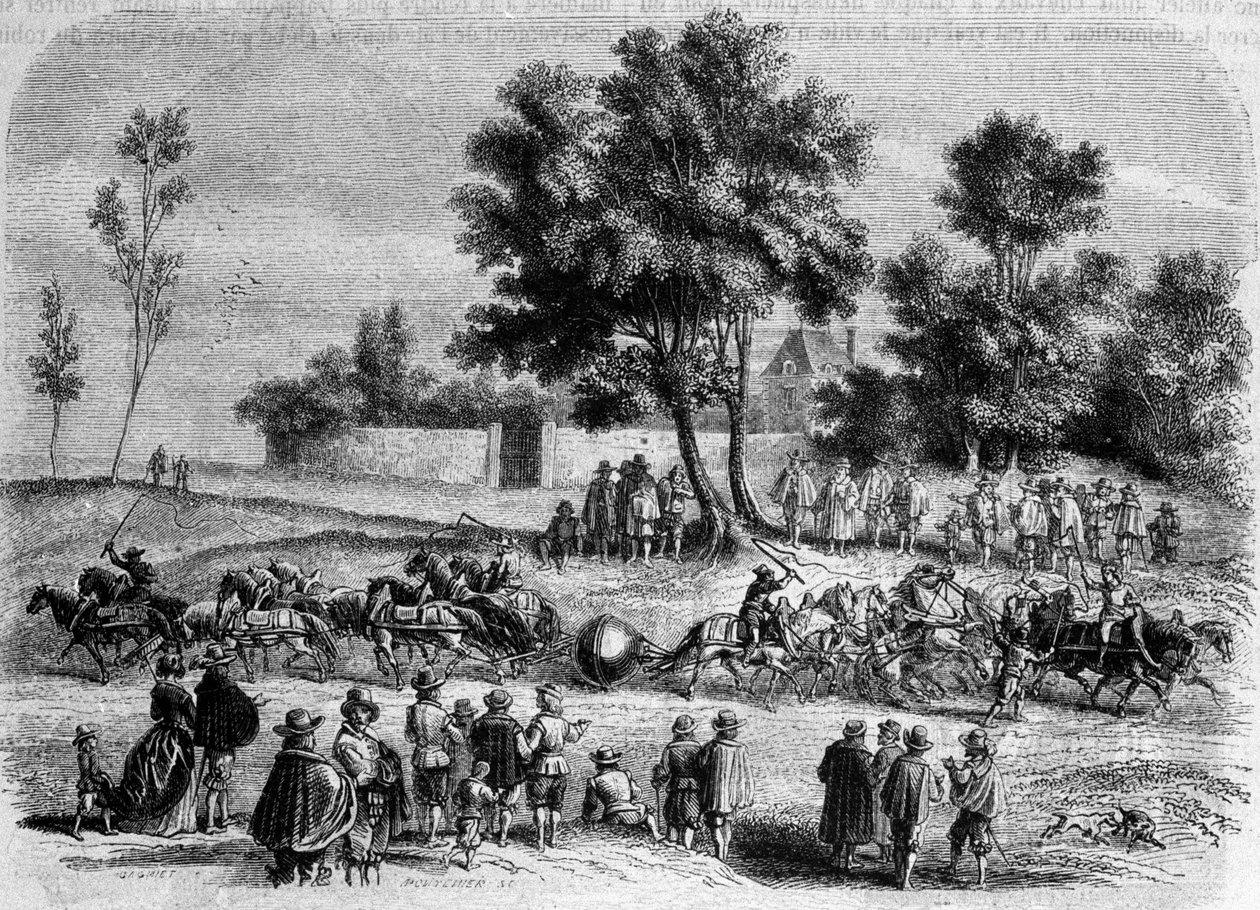 Experiment von Otto von Guericke (Otto de Guericke) von Unknown artist