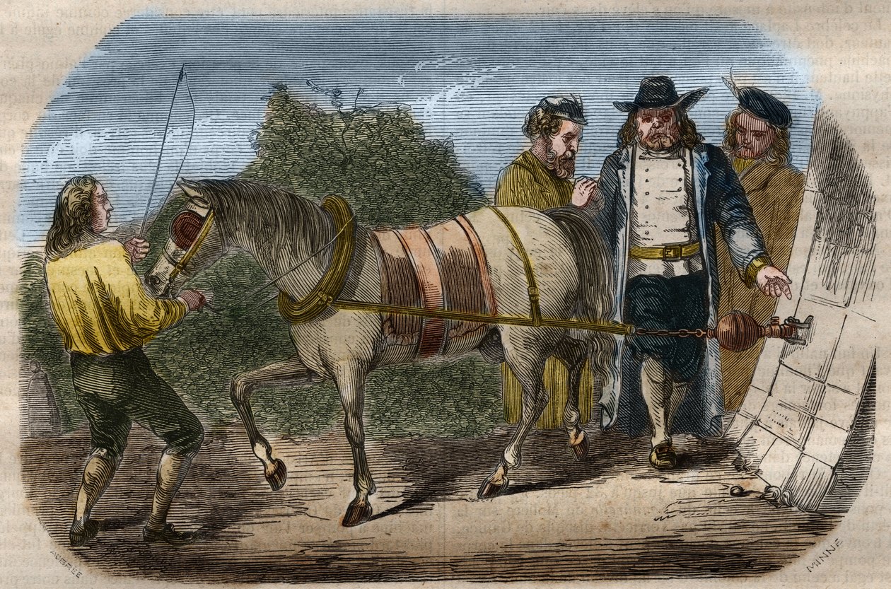 Experiment von Otto von Guericke von Unknown artist