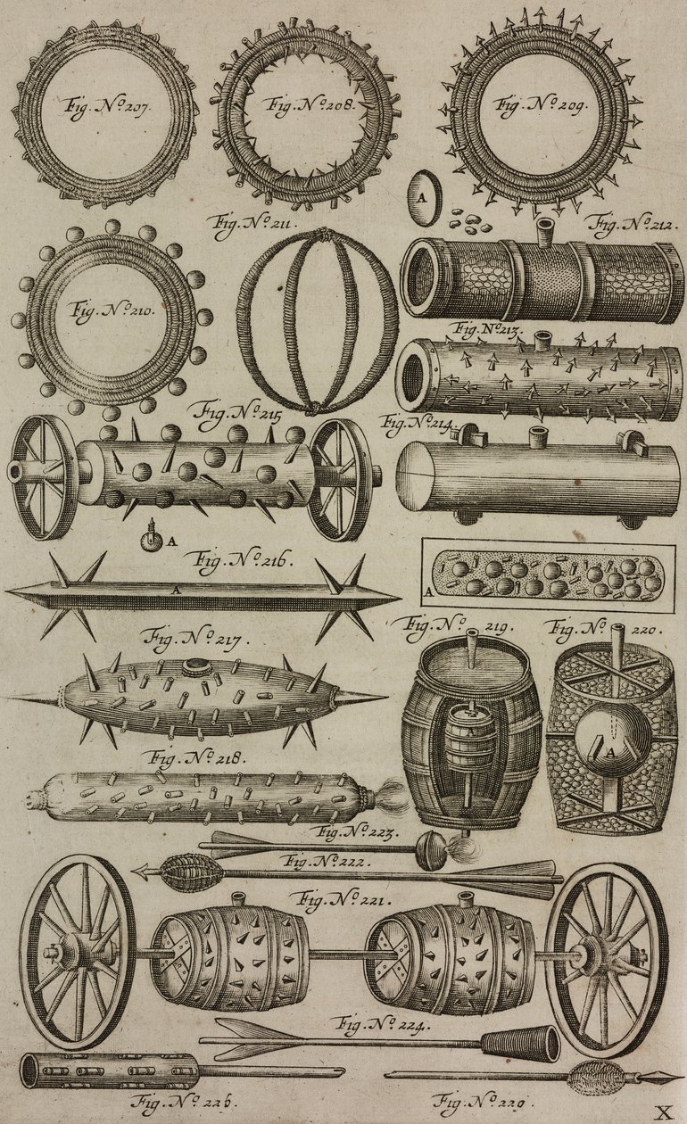 Explosive Zylinder und Fässer, aus Grand Art d