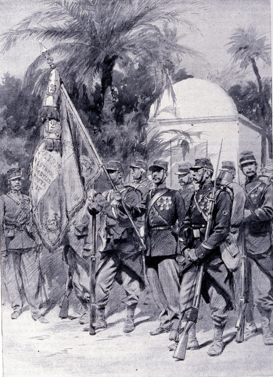 Fremdenlegionssoldaten in Uniform. 1878. von Unknown artist
