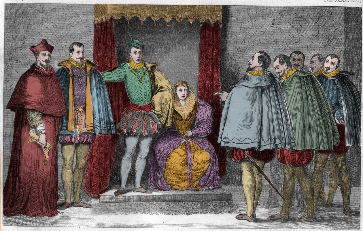 Franz II. (1544-60) teilt den Parlamentsabgeordneten mit, dass der Herzog von Guise und der Kardinal den Staat regieren werden von Unknown artist