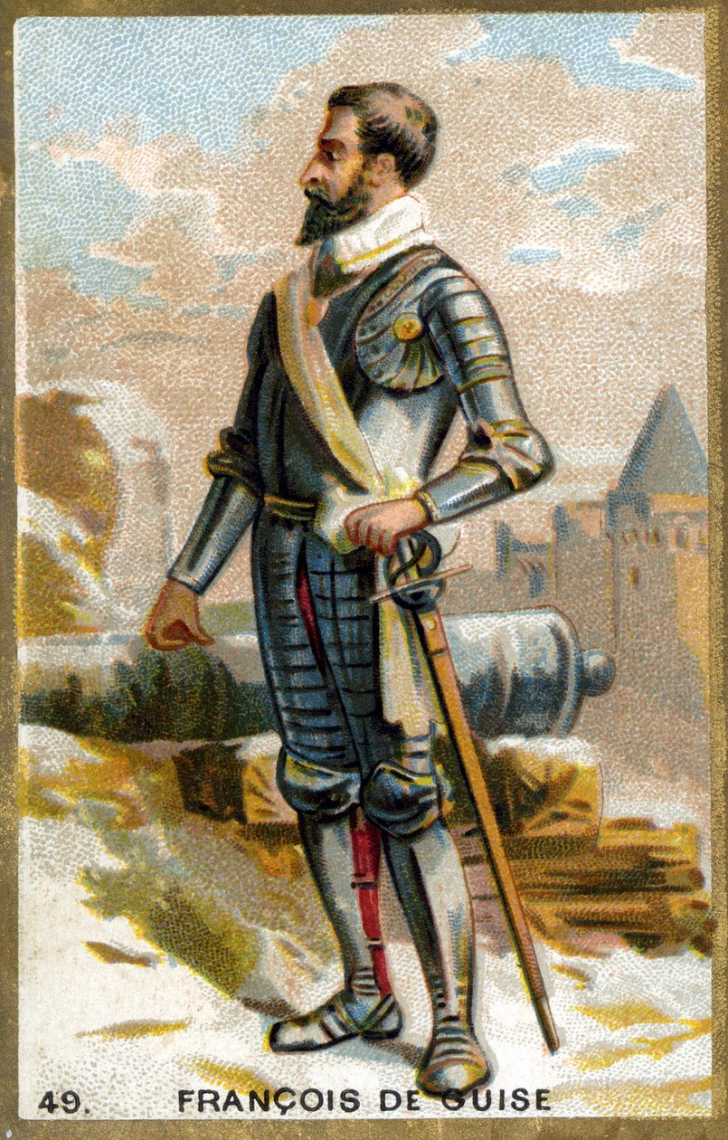 François de Guise (1519 - 1563). Chromolithographie des 19. Jahrhunderts. von Unknown artist