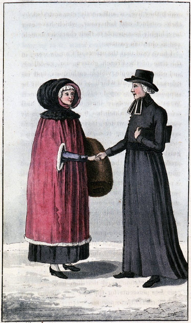 Französisch-kanadische Dame, junge französische Kanadierin; in „Reisen durch Kanada und die Vereinigten Staaten von Nordamerika 1806-1808“ von John Lambert, ed. London von Unknown artist