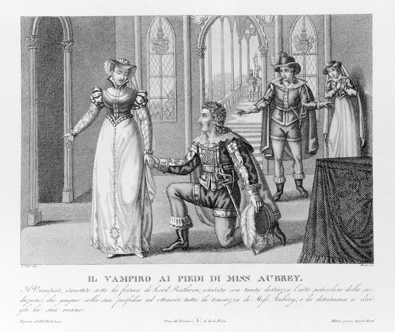 Himmlische Rache - nach dem neuen „Der Vampir“, zuerst Lord Byron (1788-1824), englischer Dichter, zugeschrieben, dann seinem Sekretär Polidori. 1816. von Unknown artist