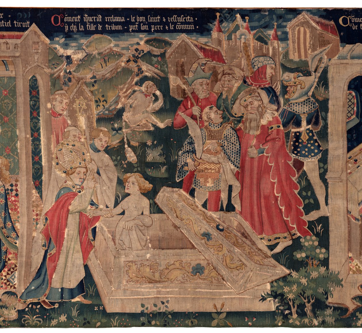 Geschichte von Saint Piat und Saint Eleuthère, Szene 12: Die Auferstehung der Tochter des Tribuns von Unknown artist