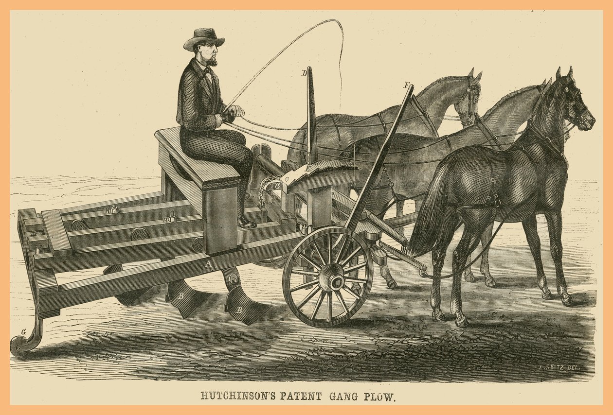 Hutchinsons Patent-Gangpflug von Unknown Artist