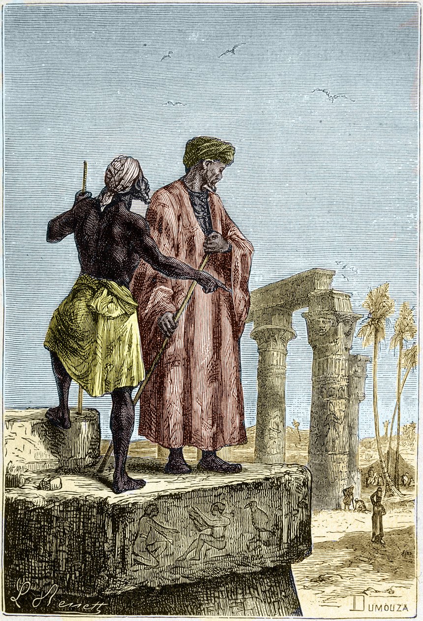 Ibn Battuta (1307-1377) in Ägypten - in „Entdeckung der Erde“ von Jules Verne. von Unknown artist