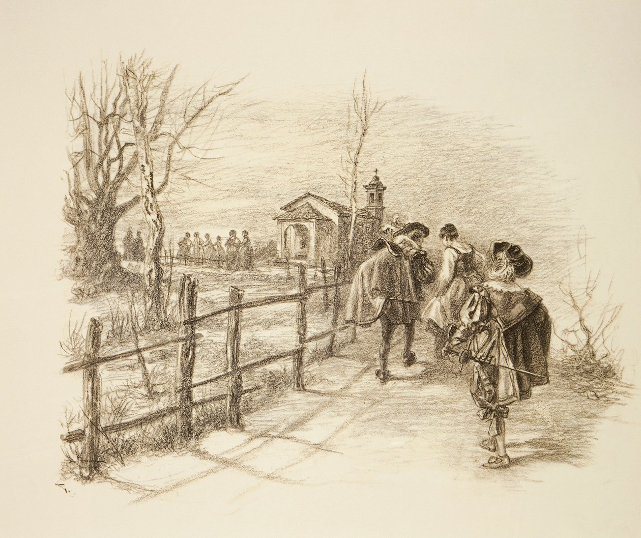 Illustration für Alessandro Manzonis Roman I Promessi Sposi von Unknown artist