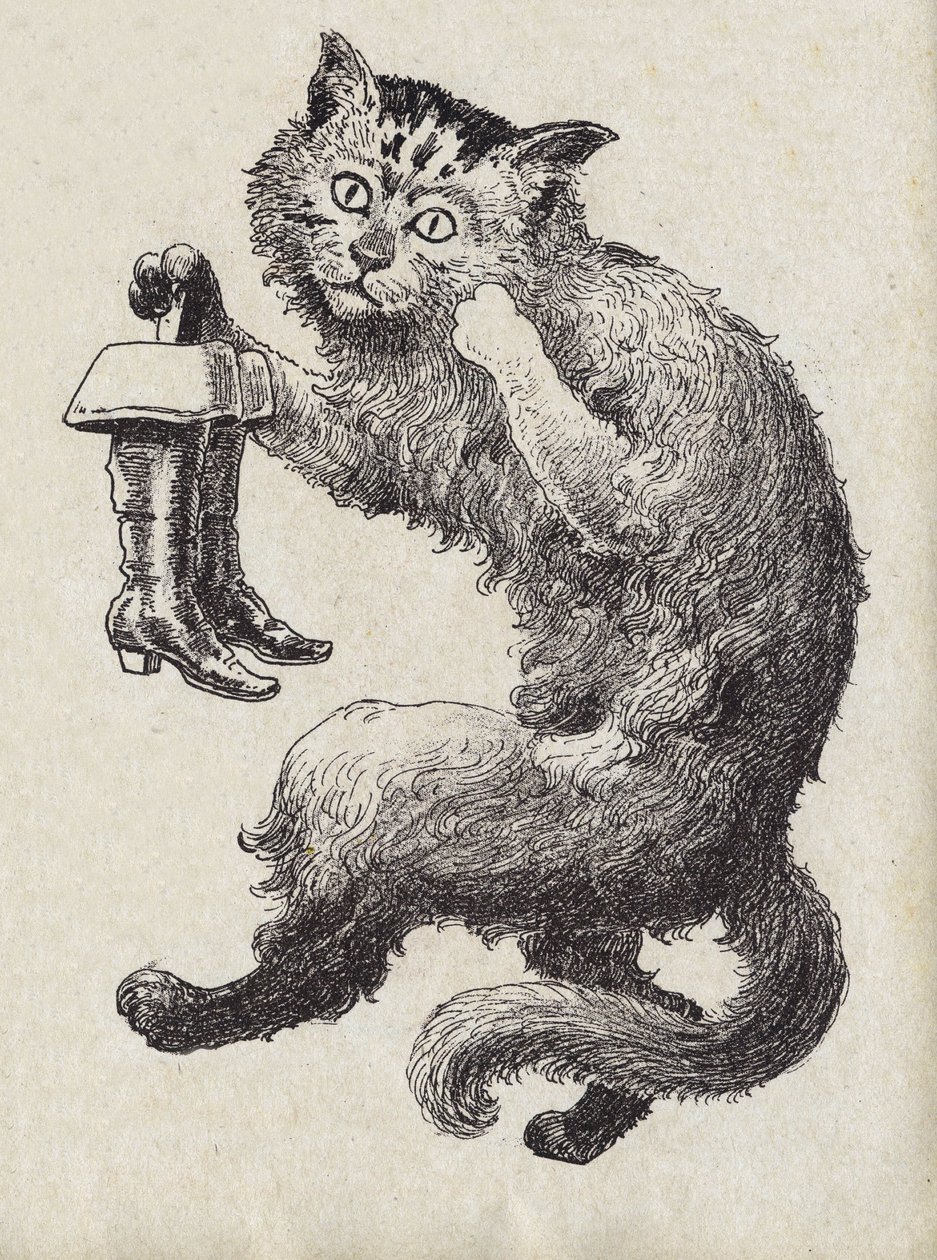 Illustration zu „Der gestiefelte Kater“ von Charles Perrault von Unknown artist